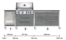 Lade das Bild in den Galerie-Viewer, Modulare BurnOut Outdoor-Küche – Flexibilität und Stil für Ihren Garten